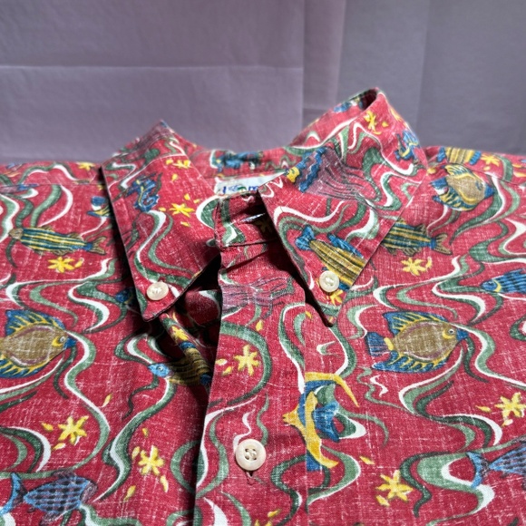 🌊 Vintage Reyn Spooner “Island Reef” Hawaiian Shirt – 1990s (XL, Red) 🐠 - Picture 7 of 7